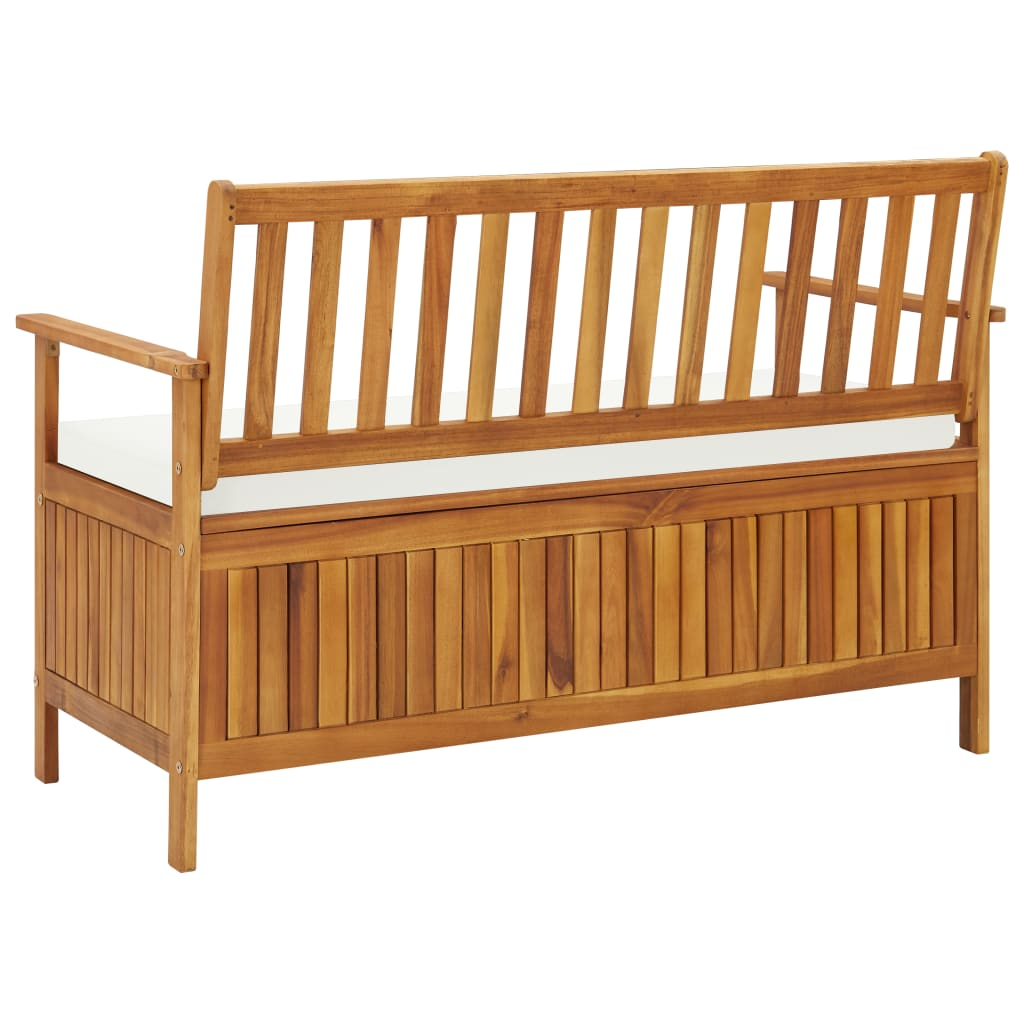 vidaXL Patio Storage Bench Solid Acacia Wood 47.2"x24.8"x33.1"