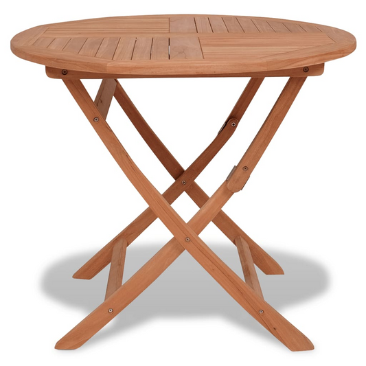 vidaXL Folding Patio Table 33.5"x29.9" Solid Teak Wood