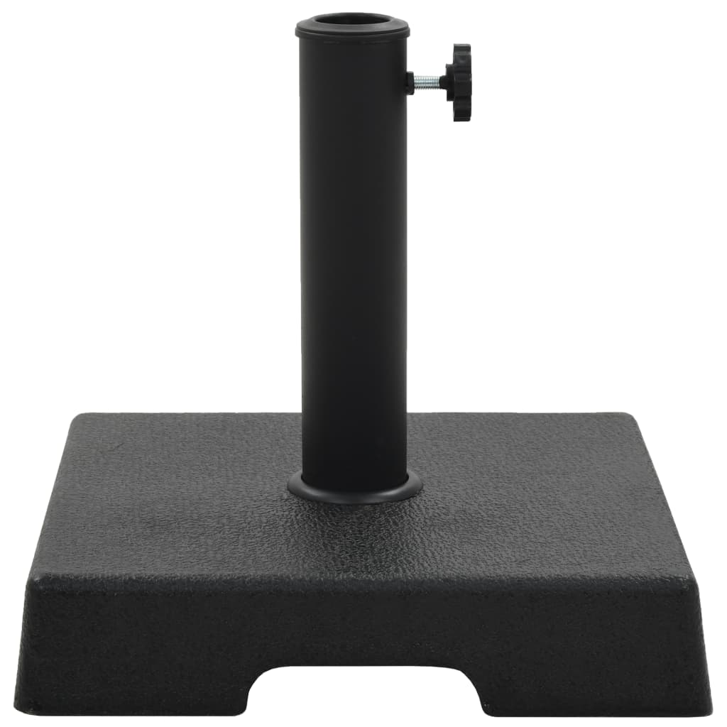 vidaXL Parasol Base Square Polyresin 17.6 lb Black