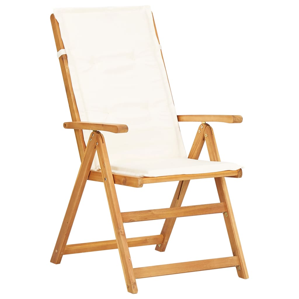 vidaXL Reclining Patio Chairs 2 pcs Brown Solid Acacia Wood