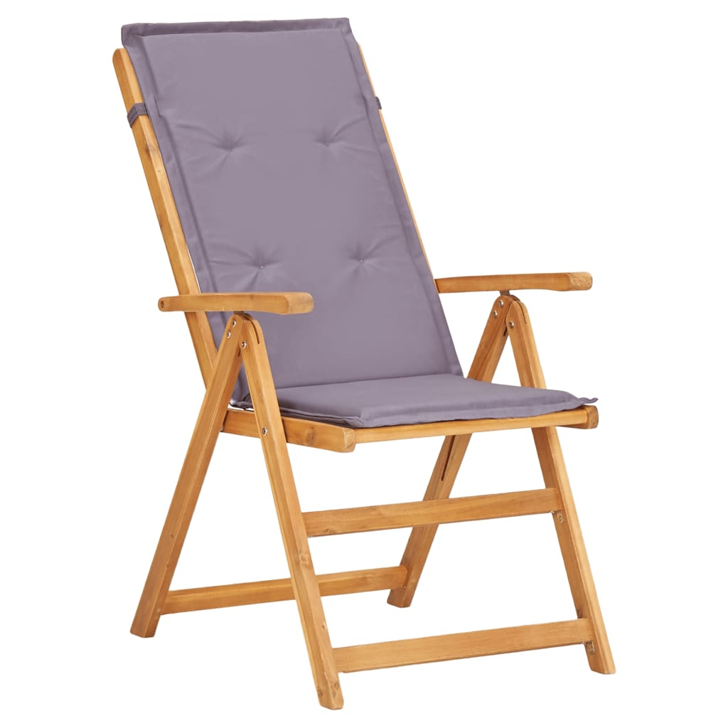 vidaXL Reclining Patio Chairs 2 pcs Brown Solid Acacia Wood