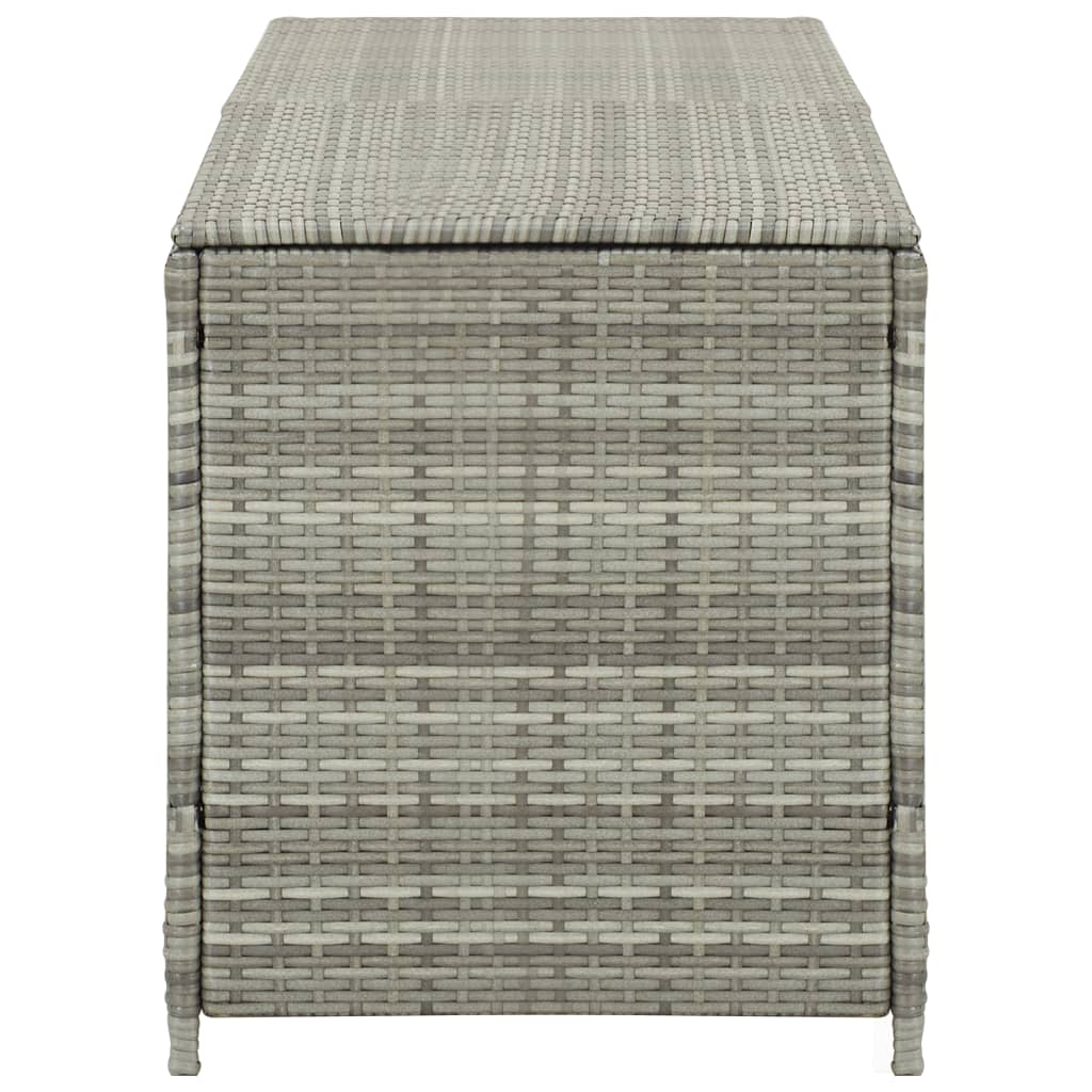 vidaXL Patio Storage Box Poly Rattan 78.7"x19.6"x23.6" Gray