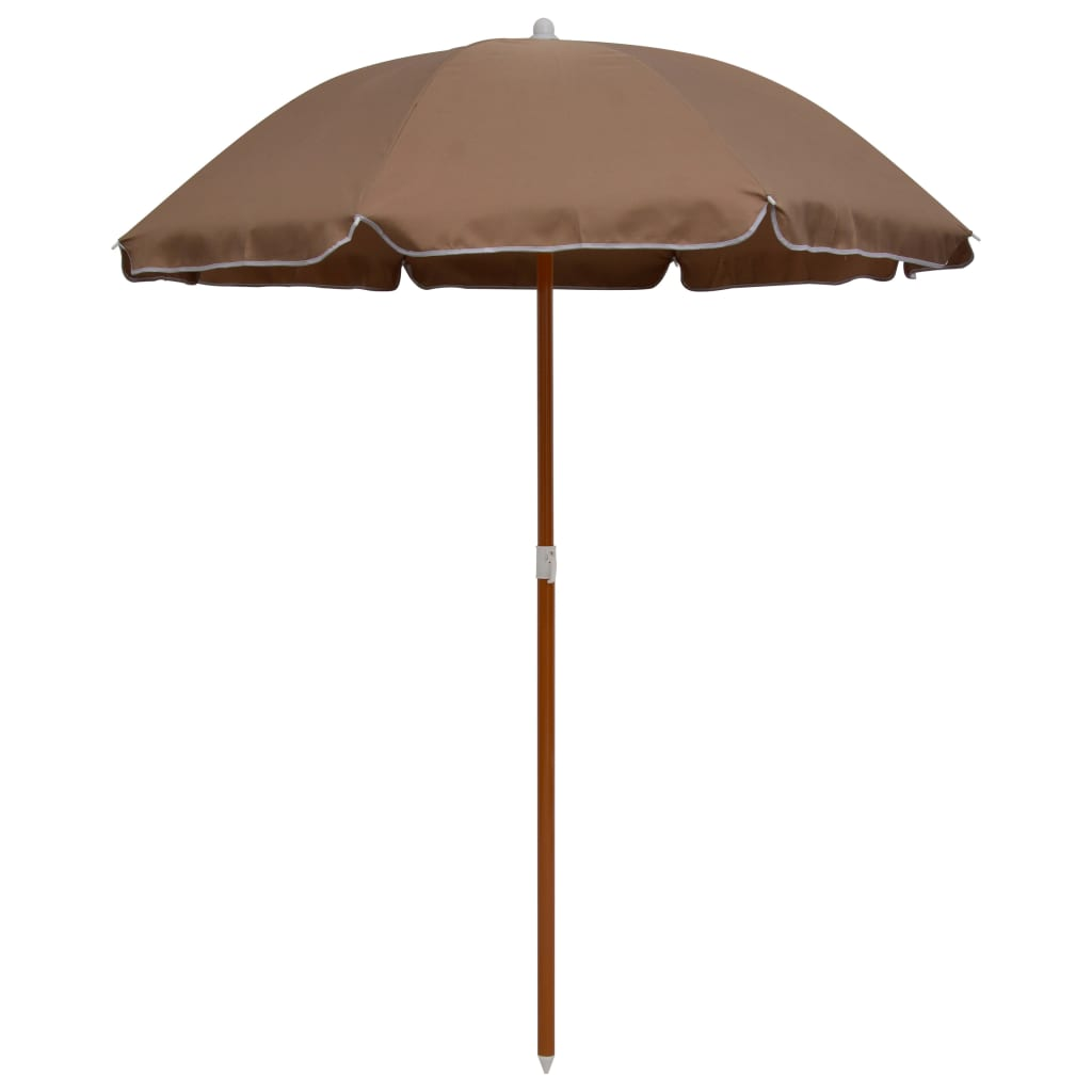 vidaXL Parasol with Steel Pole 70.9" Taupe