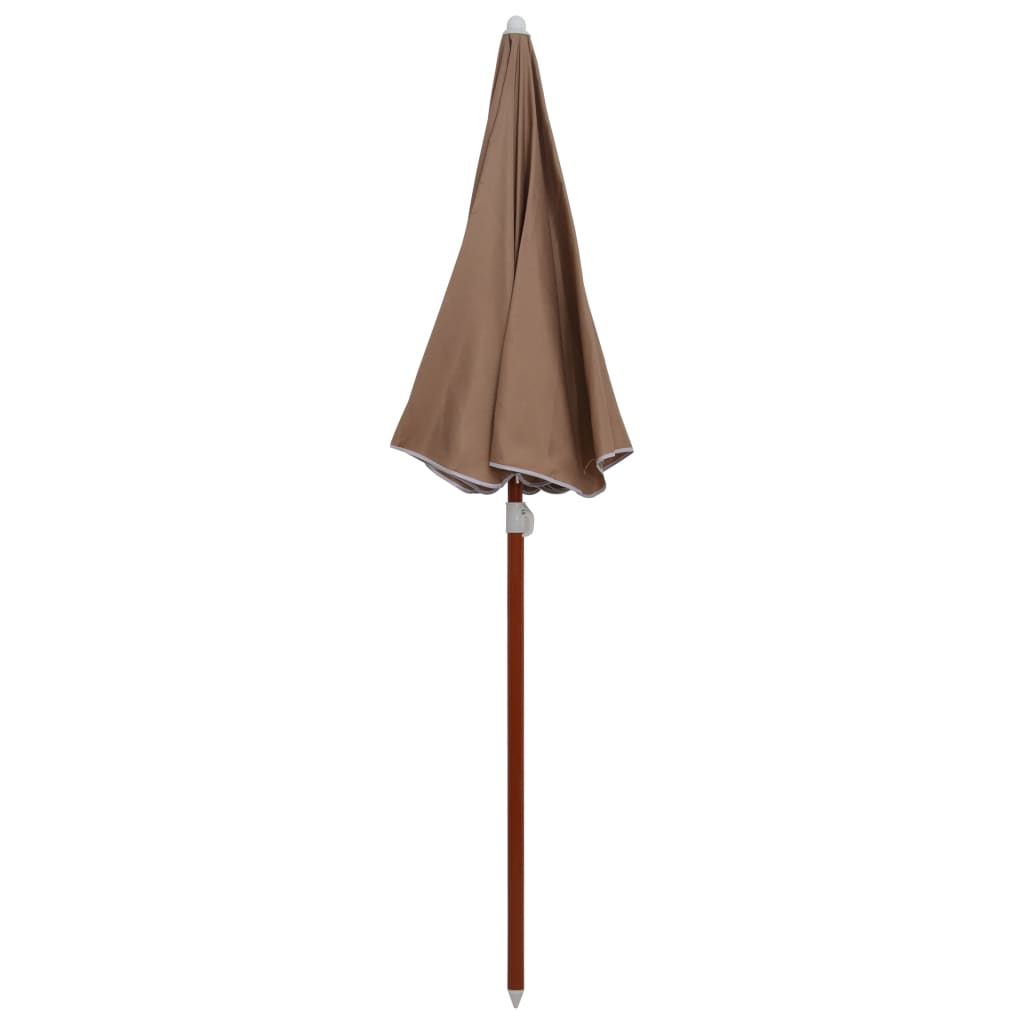 vidaXL Parasol with Steel Pole 70.9" Taupe