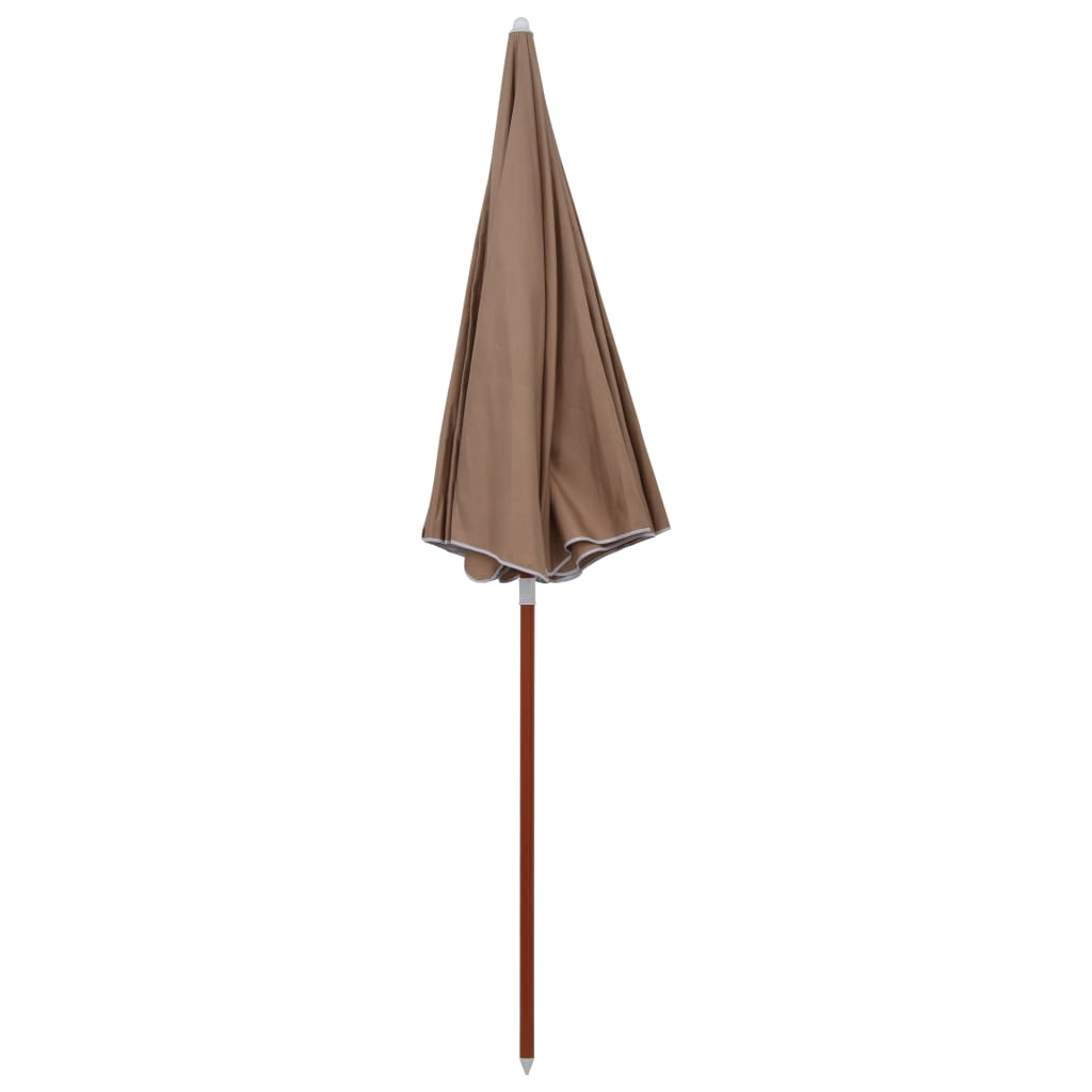 vidaXL Parasol with Steel Pole 94.5" Taupe