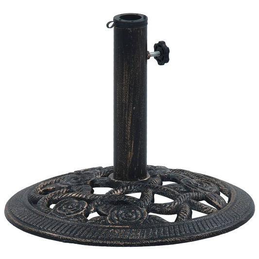 vidaXL Umbrella Base Bronze 19.8 lb 15.7" Cast Iron