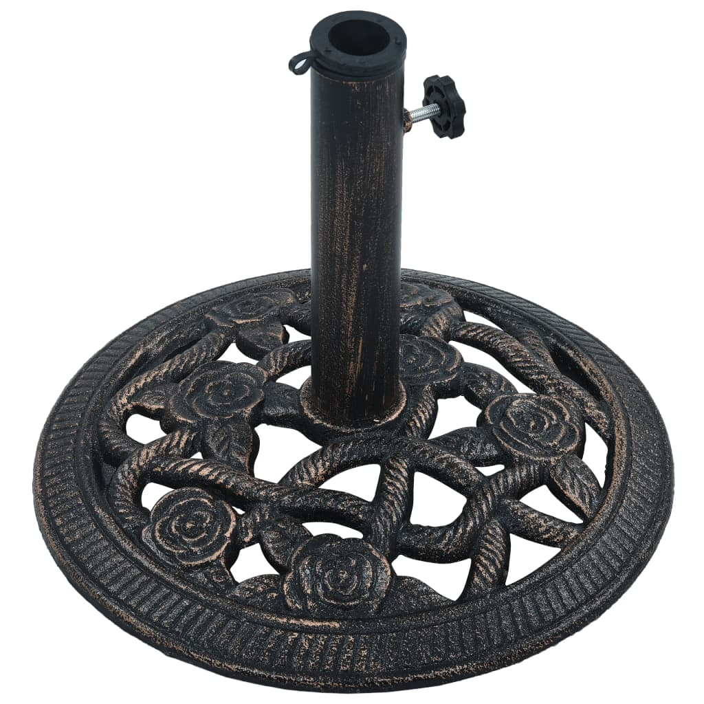 vidaXL Umbrella Base Bronze 19.8 lb 15.7" Cast Iron