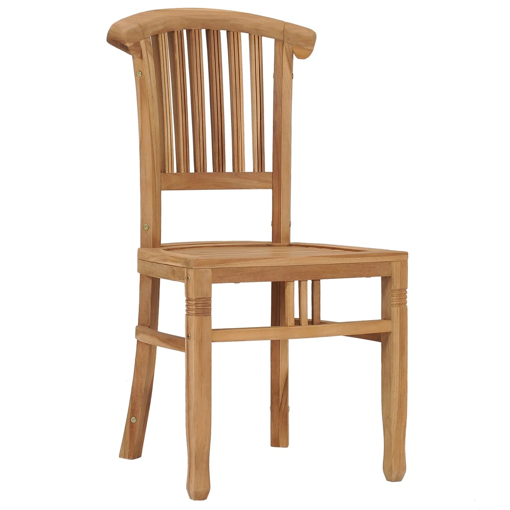 vidaXL Patio Chairs 2 pcs Solid Teak Wood