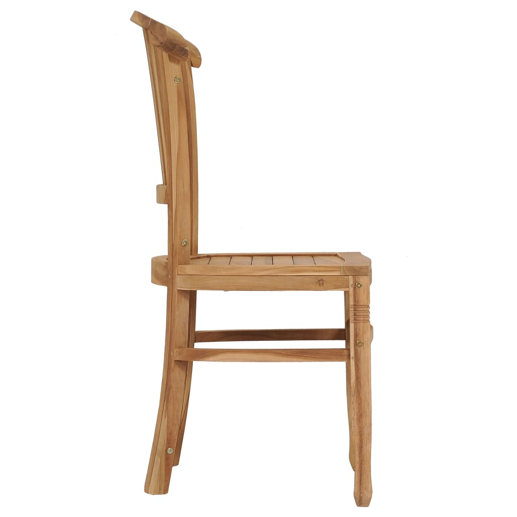 vidaXL Patio Chairs 2 pcs Solid Teak Wood