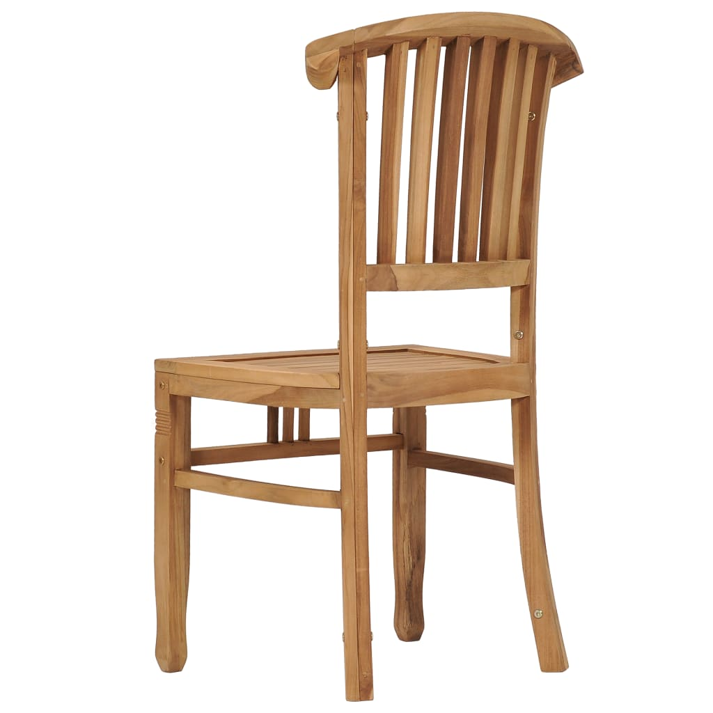 vidaXL Patio Chairs 2 pcs Solid Teak Wood