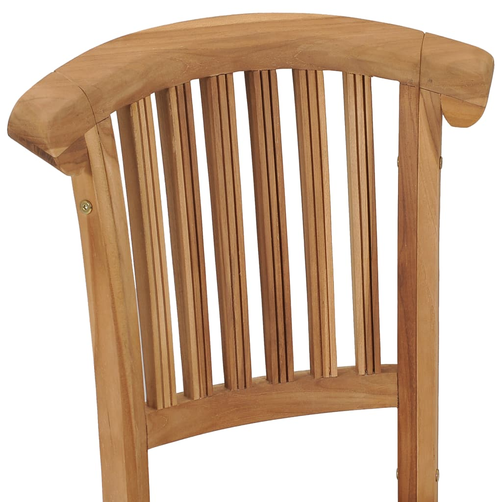 vidaXL Patio Chairs 2 pcs Solid Teak Wood