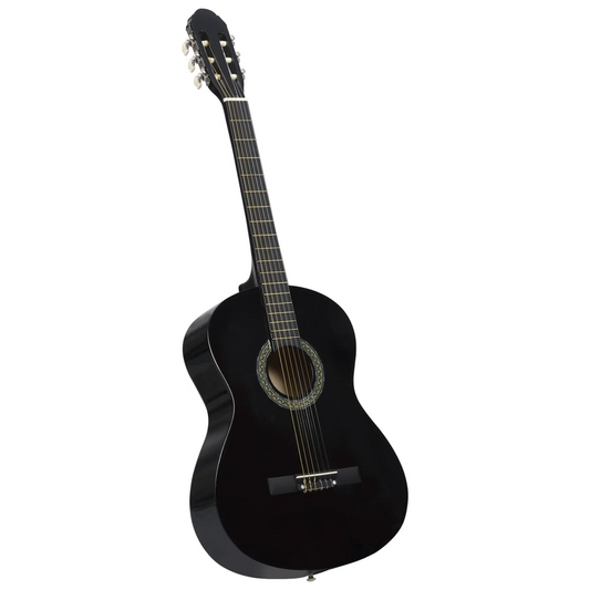 Classical Guitar for Beginner Black 4/4 39" Basswood