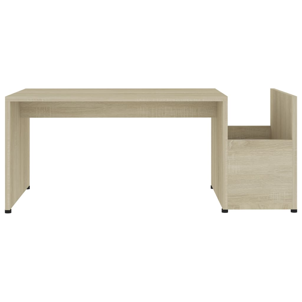 vidaXL Coffee Table Sonoma Oak 35.4"x17.7"x13.8" Engineered Wood