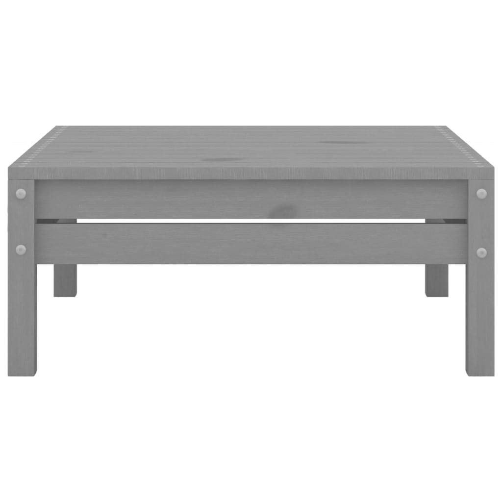 vidaXL Patio Footstool Gray Solid Wood Pine