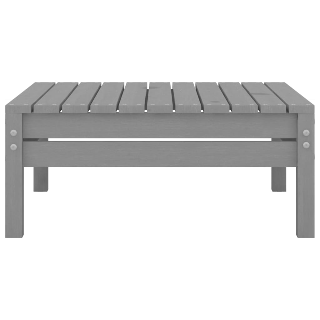 vidaXL Patio Footstool Gray Solid Wood Pine