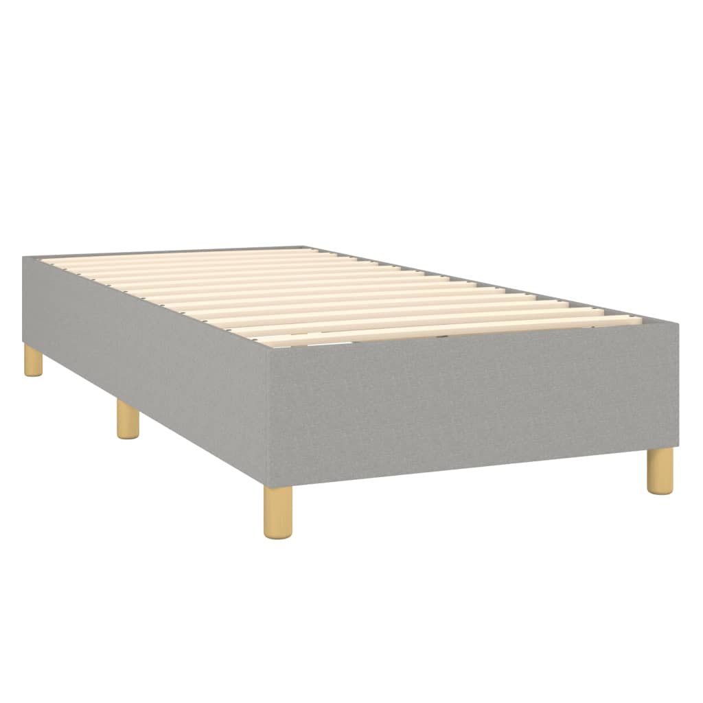 vidaXL Box Spring Bed with Mattress Light Gray 39.4"x79.9" Twin XL Fabric