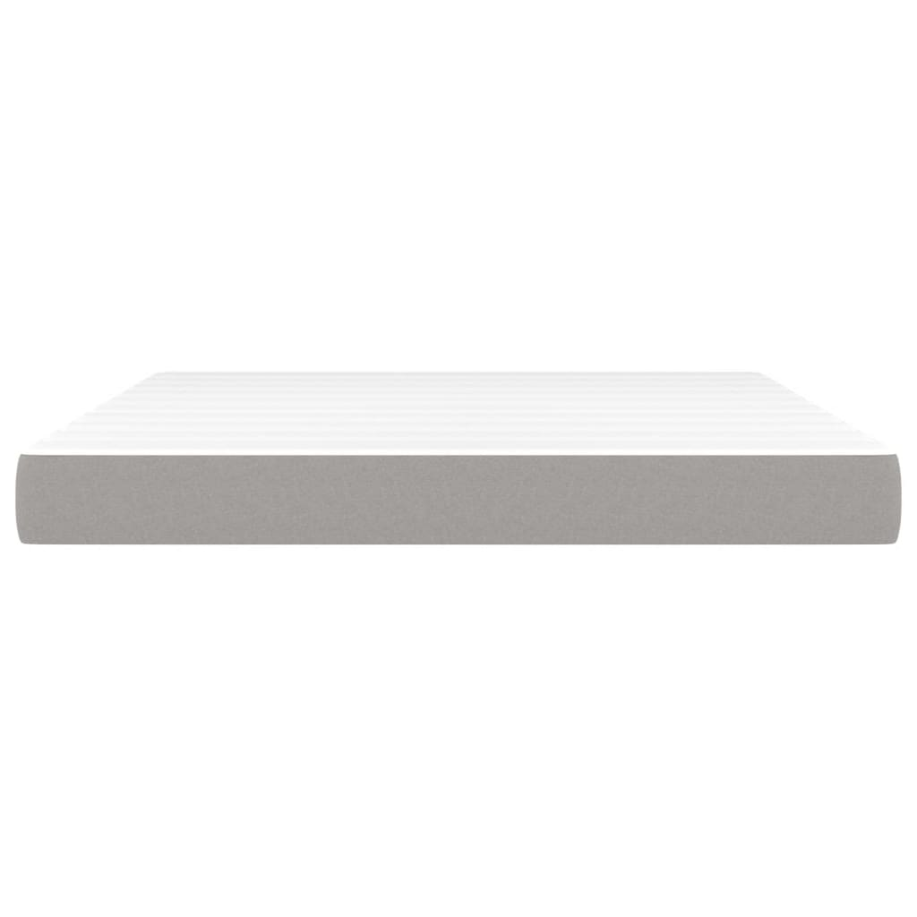 vidaXL Pocket Spring Bed Mattress Light Gray 72"x83.9"x7.9" California King Fabric