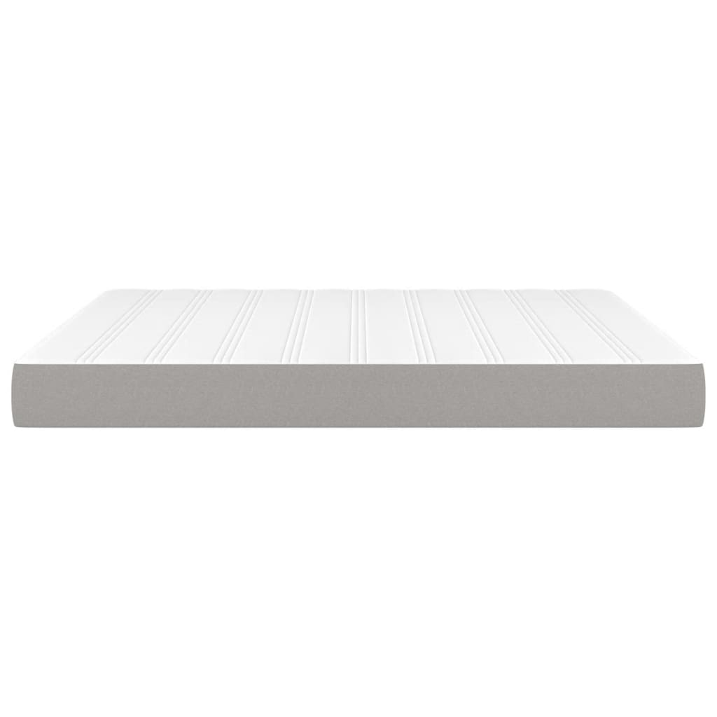 vidaXL Pocket Spring Bed Mattress Light Gray 72"x83.9"x7.9" California King Fabric