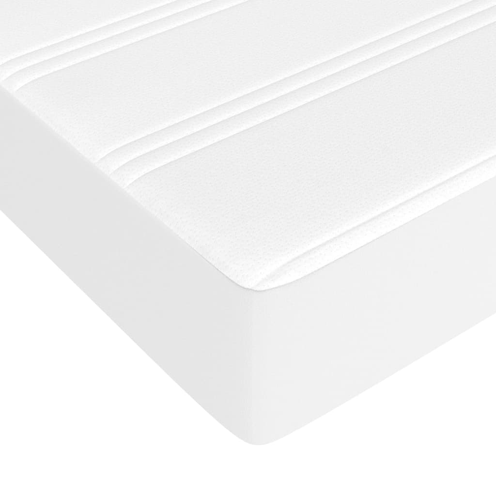 vidaXL Pocket Spring Bed Mattress White 76"x79.9"x7.9" King Faux Leather