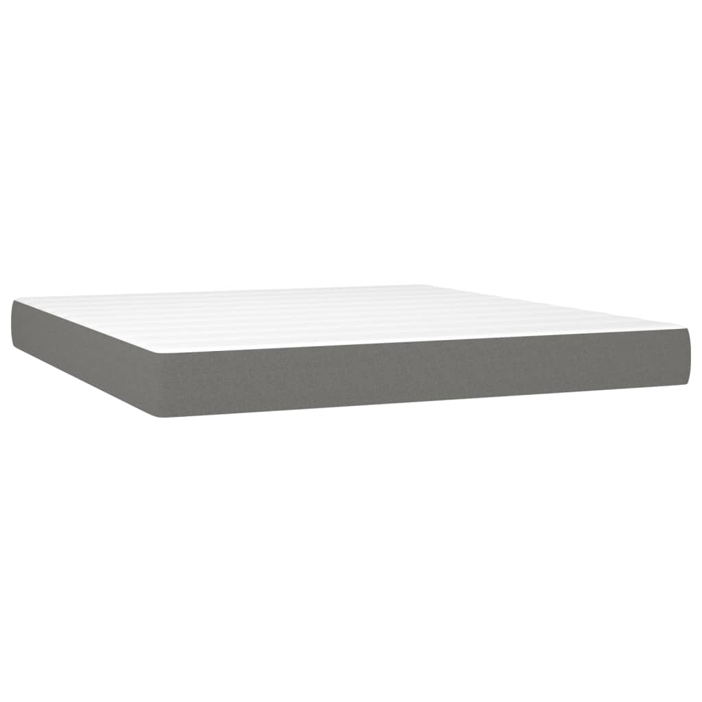 vidaXL Pocket Spring Bed Mattress Dark Gray 59.8"x79.9"x7.9" Queen Fabric