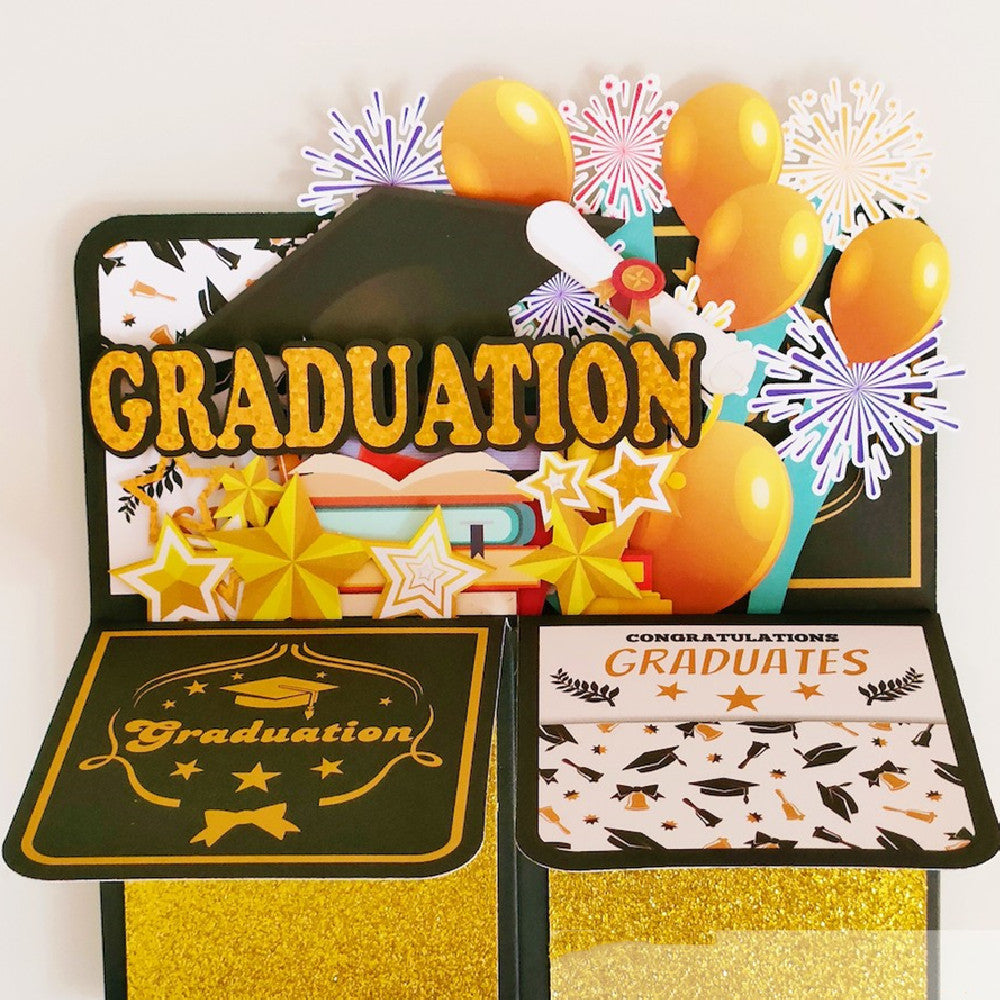 Graduation Season Creative Three-dimensional Box Greeting Card 3D Pop-up