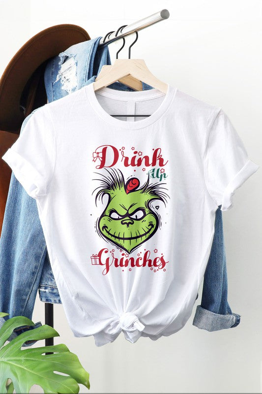 Drink Up Grinches, Grinch Graphic Tee