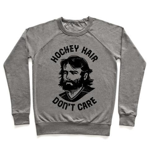 HOCKEY HAIR DON'T CARE CREWNECK SWEATSHIRT