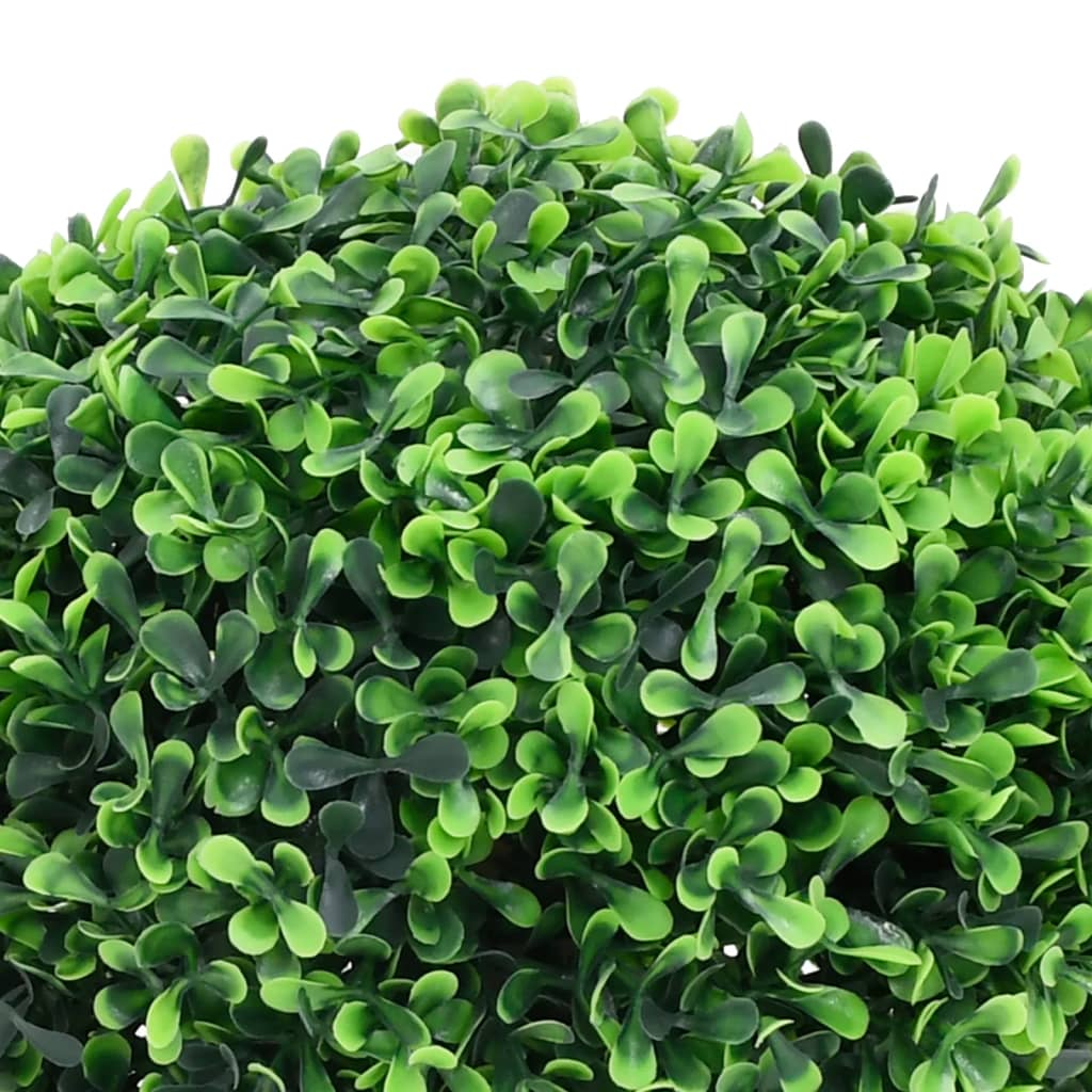 vidaXL Artificial Boxwood Plants 2 pcs with Pots Ball Shaped Green 12.6"