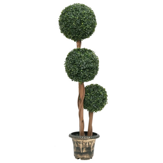 vidaXL Artificial Boxwood Plant with Pot Ball Shaped Green 46.9"