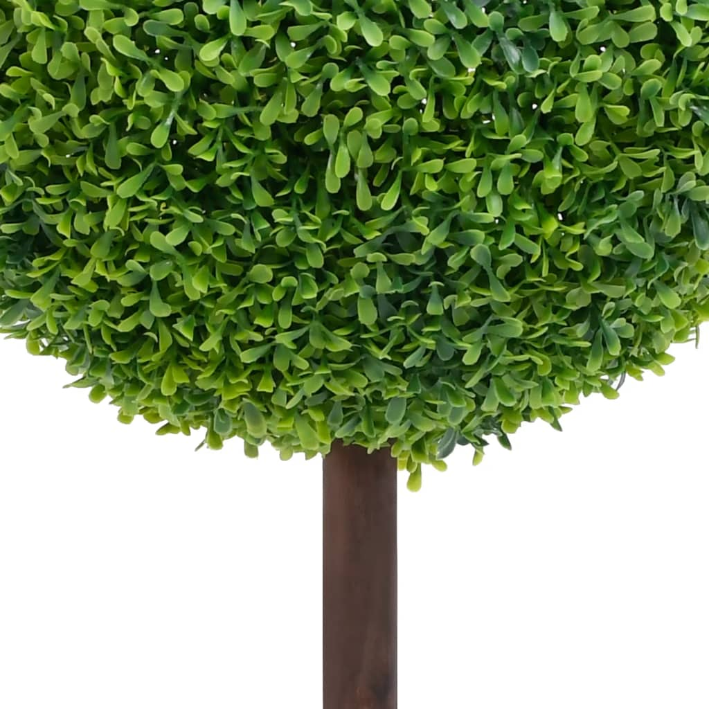 vidaXL Artificial Boxwood Plant with Pot Ball Shaped Green 19.7"