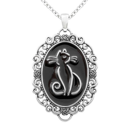 Controse Cat Cameo Necklace