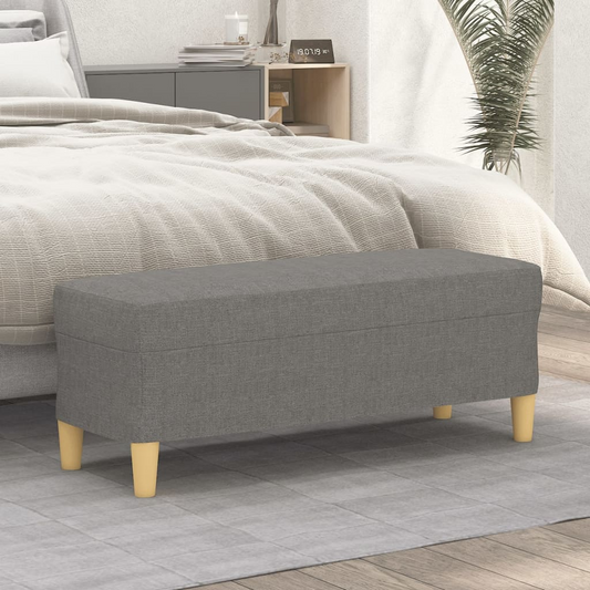 vidaXL Bench Dark Gray 39.4"x13.8"x16.1" Fabric