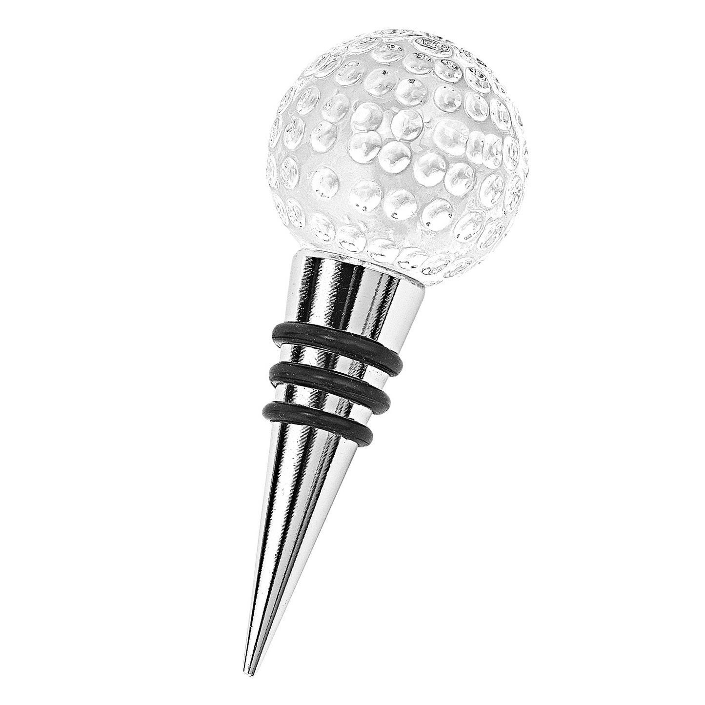 "Hand Crafted Crystal Golf Ball Bottle Stopper"