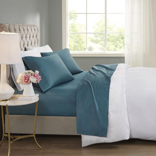 Cooling Cotton Blend 4 PC Sheet Set