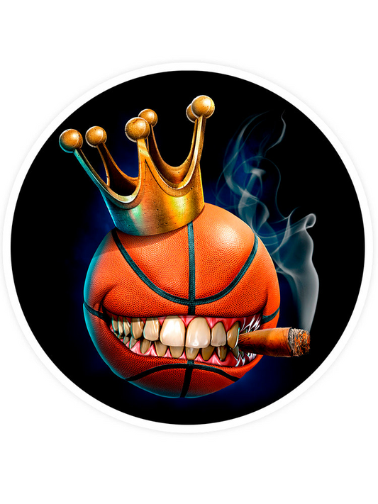 Cigar Basketball Sticker -Tom Wood Designs