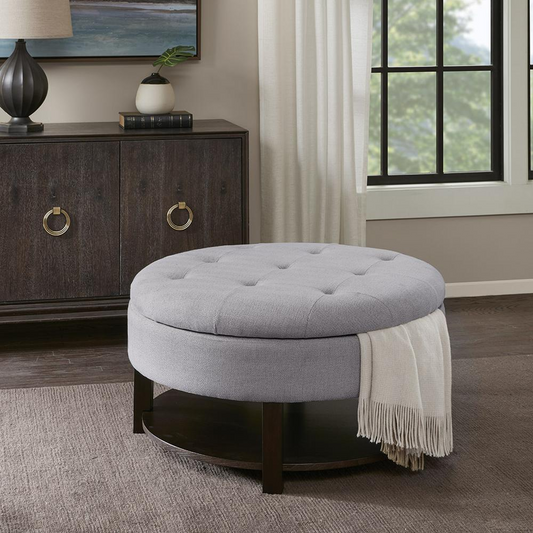 Round Storage Ottoman