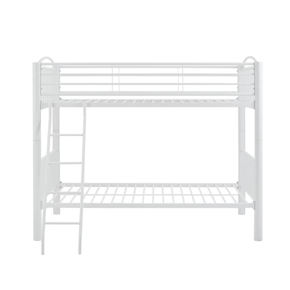 Heavy Metal Twin Twin White Bunk Bed