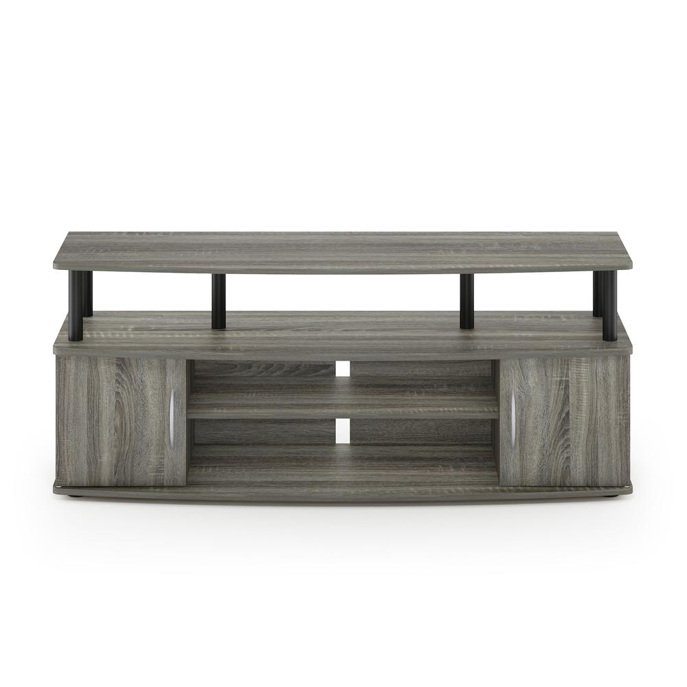 Large Entertainment Center Hold up to 50-IN TV, French Oak Grey/Black