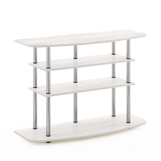 4-Tier TV Stand for TV up to 46, White Oak