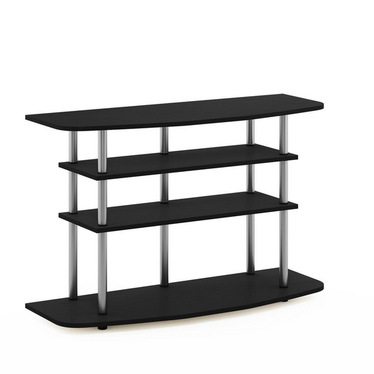 4-Tier TV Stand for TV up to 46, Black Oak