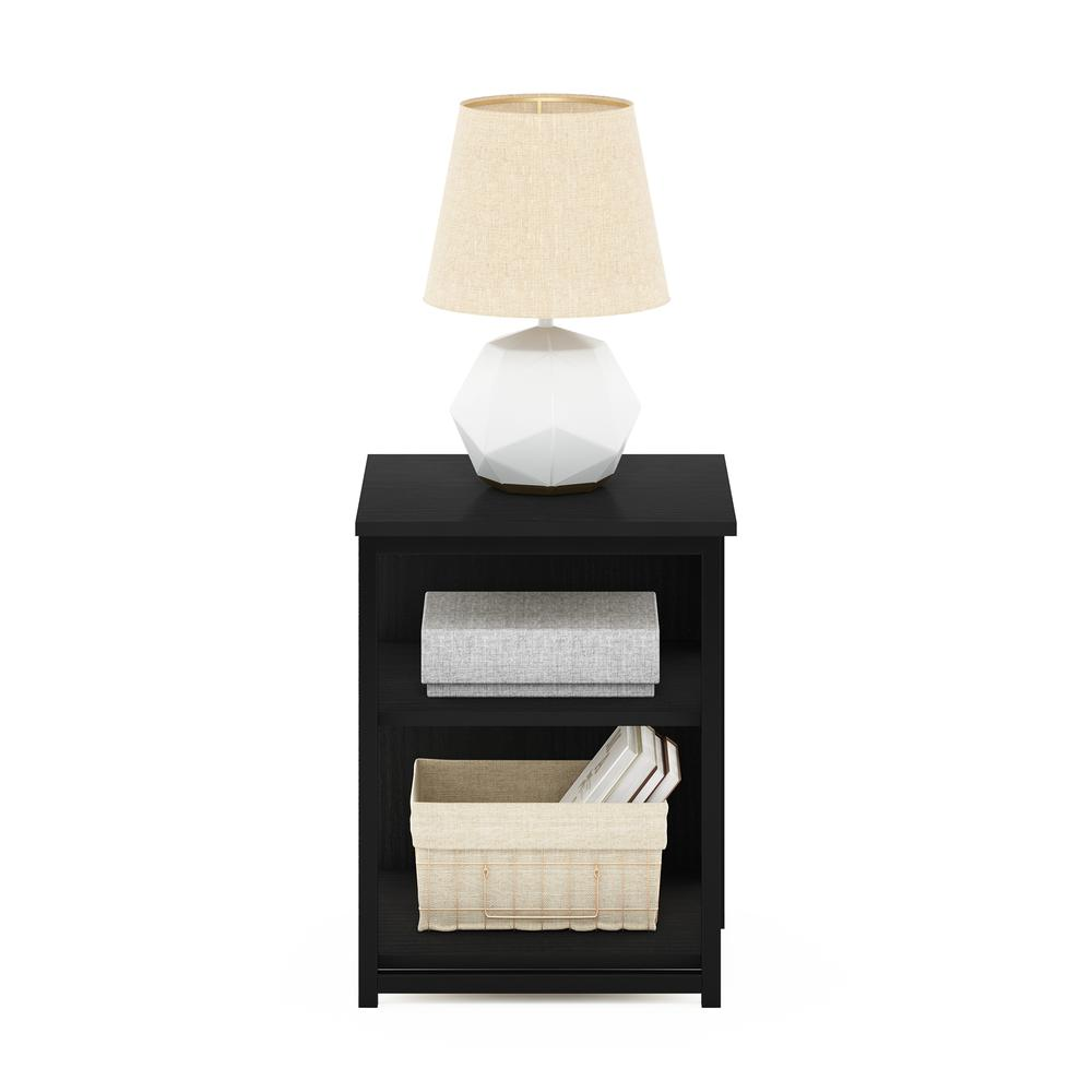 Modern Living End Table, Americano/Black