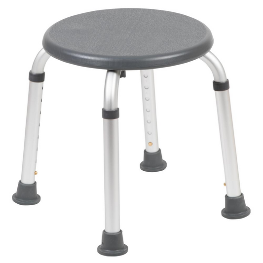 300 Lb. Capacity, Adjustable Gray Bath, Shower Stool