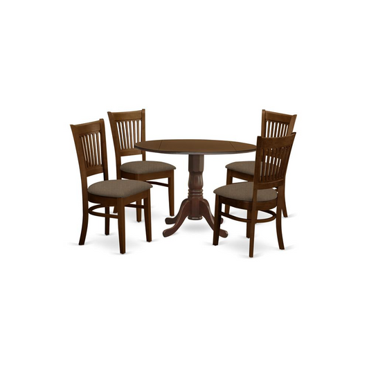 5 Pc set Dinette Table with 2 drop leaves and 4 Seat Chairs