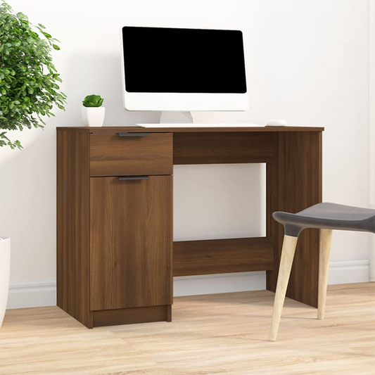 Desk Brown Oak 39.4"x19.7"x29.5" Engineered Wood