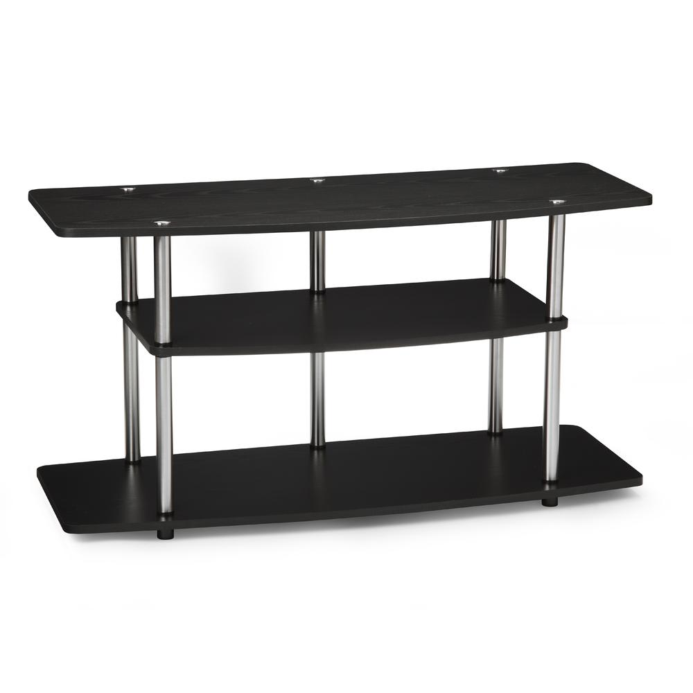 3 Tier Wide TV Stand Black