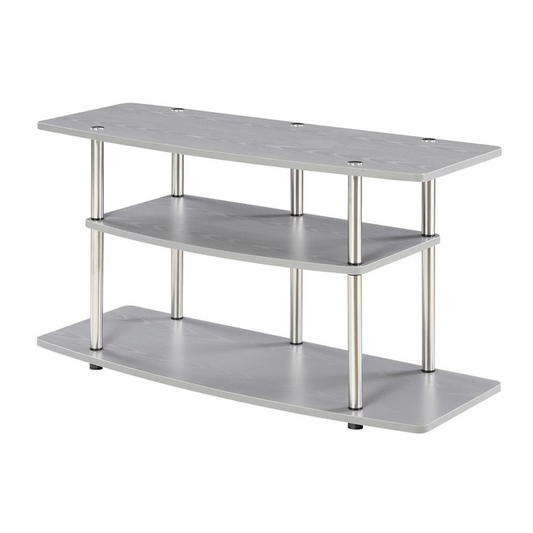 3 Tier Wide TV Stand Gray