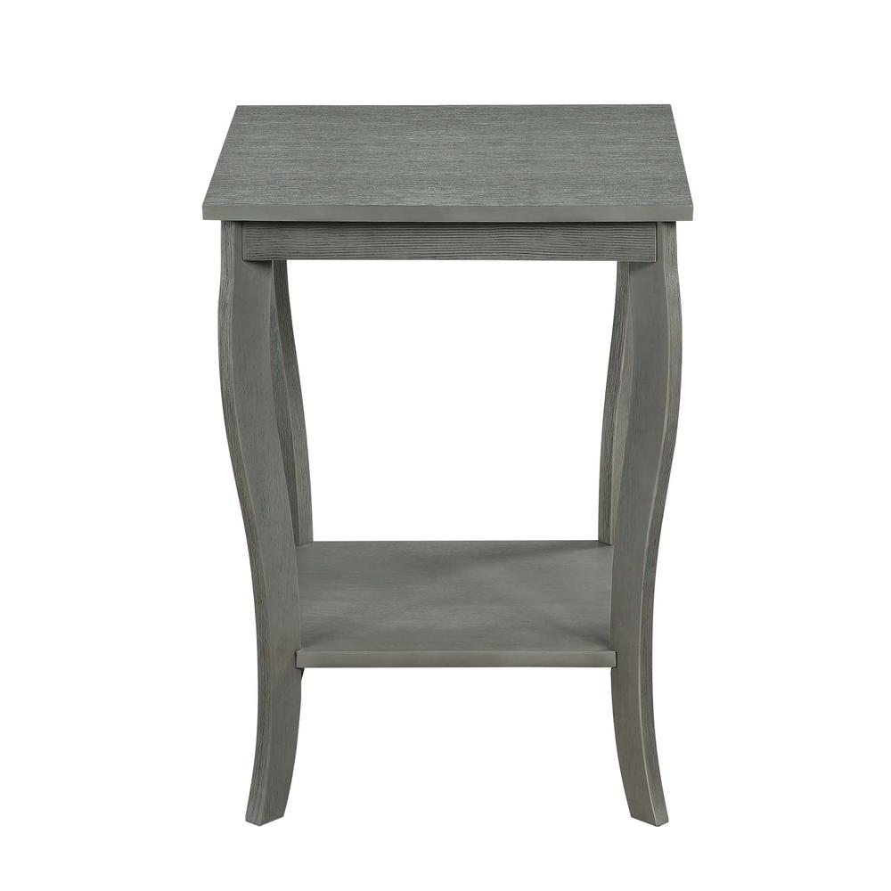 American Heritage Square End Table, Wirebrush Dark Gray