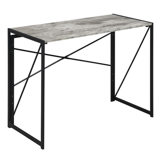 Xtra Folding Desk, Faux Birch/Black