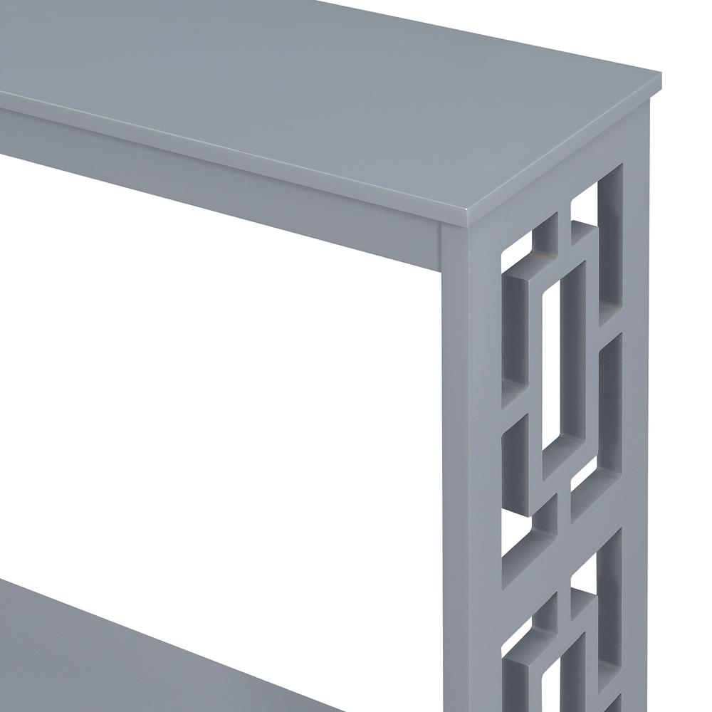 Town Square Console Table with Shelf, Gray