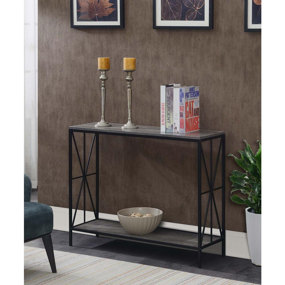 Tucson Starburst Console Table with Shelf